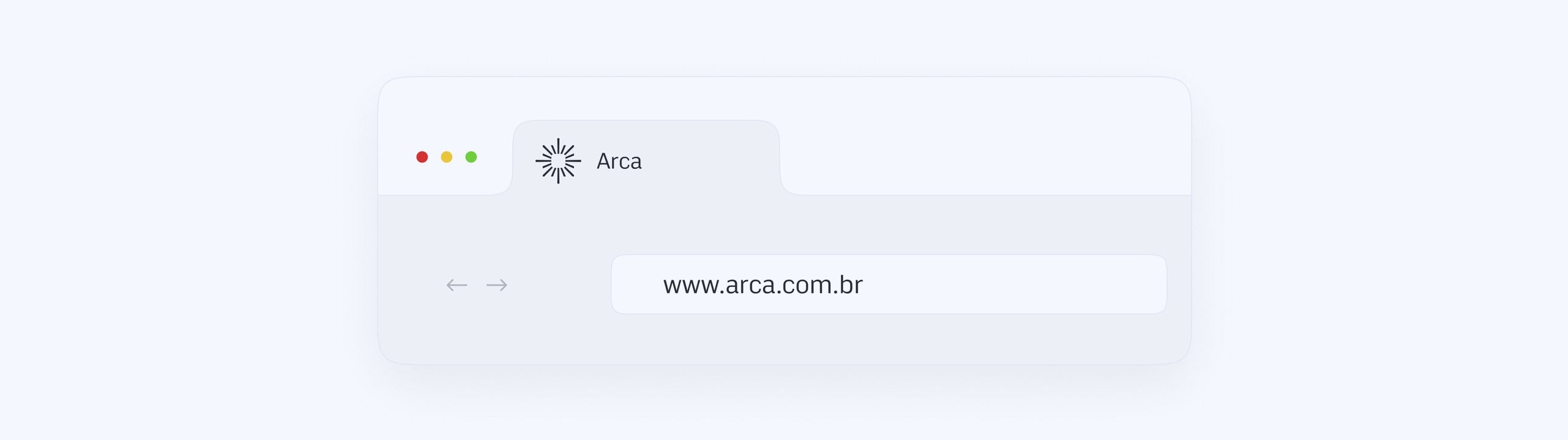 Favicon da Arca na aba do navegador